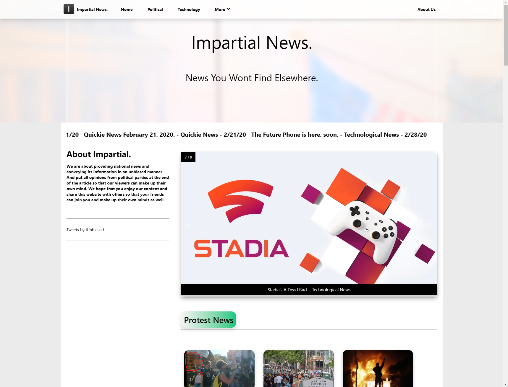 a of the impartial news website