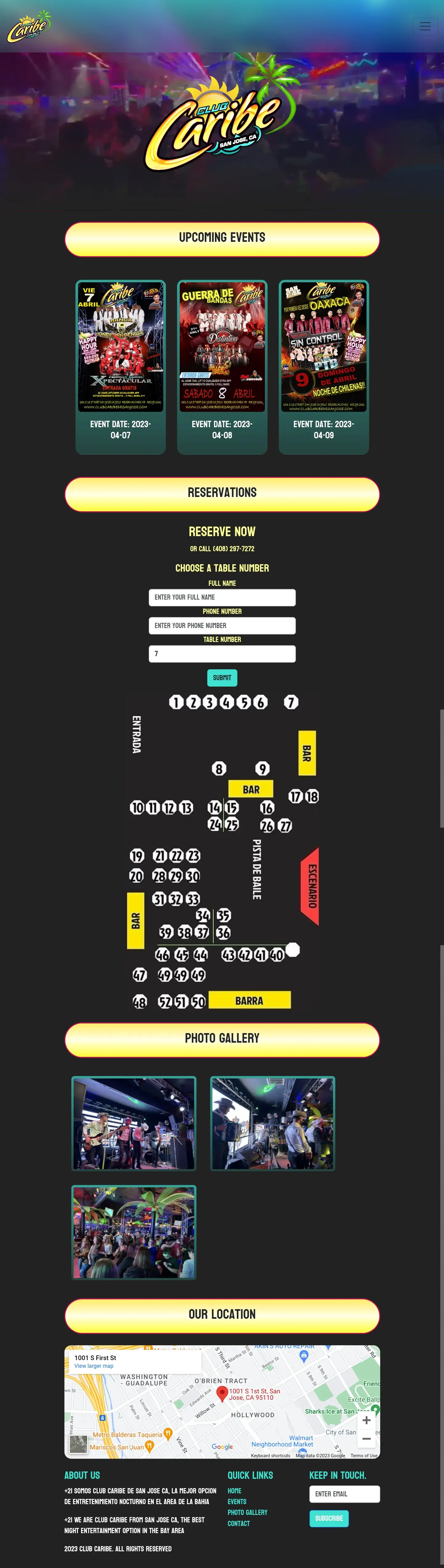 a screenshot of Gerardo's work for club caribe de san jose